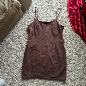 H&M brown fitted jumper dress